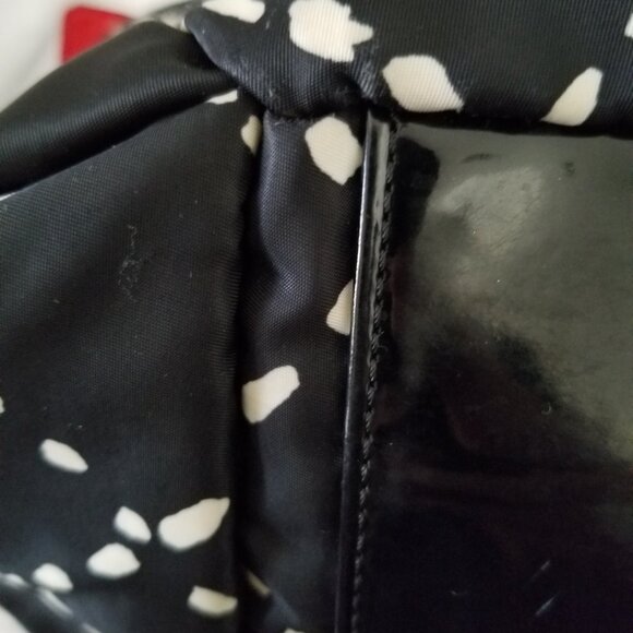Kate Spade Sew Be It Stevie Black & White Nylon Shoulder or Diaper Baby Bag - Picture 9 of 16